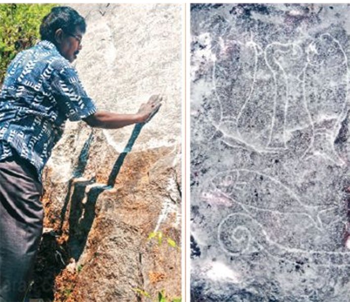 செஞ்சி அருகே பாண்டியர்களின் சின்னங்கள் கண்டுபிடிப்பு