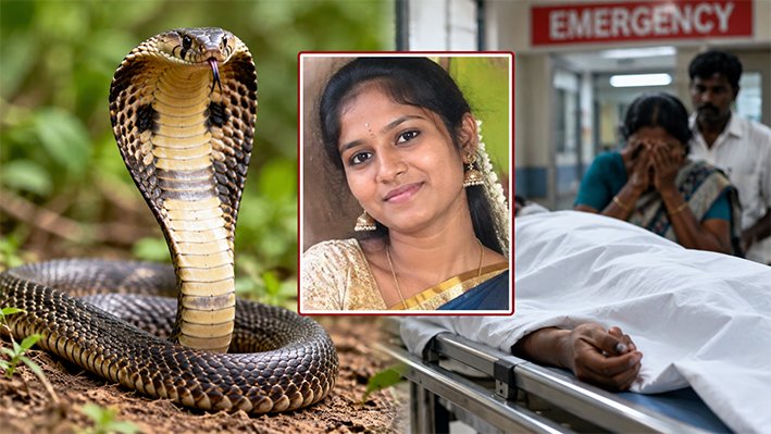 வீட்டில் தூங்கிய இளம்பெண் பாம்பு கடித்து பலி- விளாத்திகுளம் அருகே சோகம்!