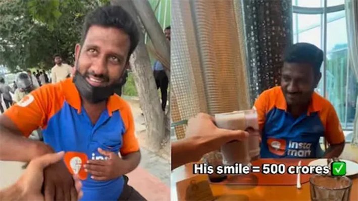 ஸ்விக்கி ஊழியருக்கு சர்ப்ரைஸ் கொடுத்த யூடியூபர்