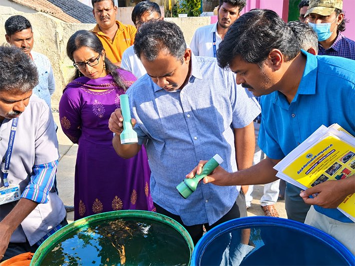 திருச்சி மாநகராட்சியில் டெங்கு கொசு ஒழிப்பு பணி ஆய்வு