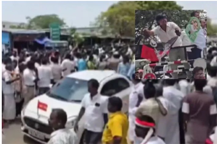தவெக வேட்பாளரின் காரை தாக்கியதாக 9 பேர் மீது வழக்கு