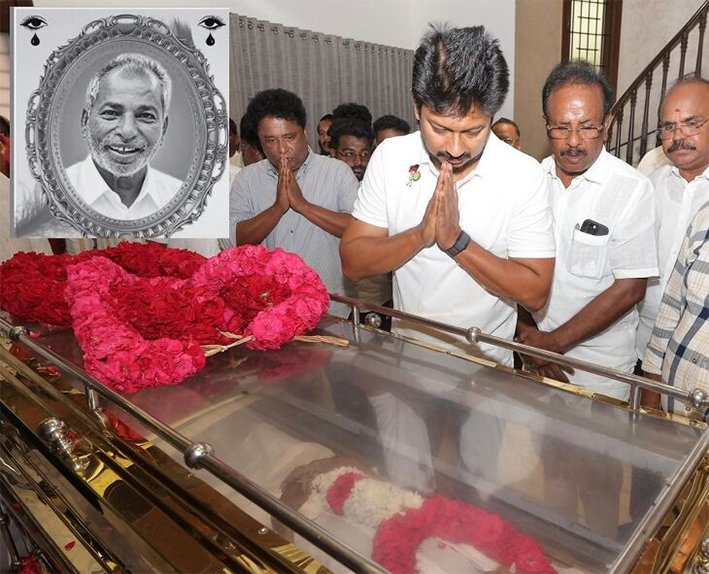 PS சந்தானம் கோமஸ் மறைவு: உதயநிதி நேரில் அஞ்சலி