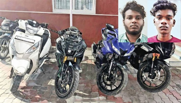 காஞ்சிபுரம் பகுதியில் உயர் ரக பைக் திருட்டு-சிறுவன் உட்பட 3 பேர் கைது