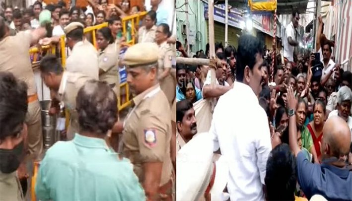 மதுரையில் அமைச்சர் நிர்மல்குமாருடன் பொதுமக்கள் வாக்குவாதம்
