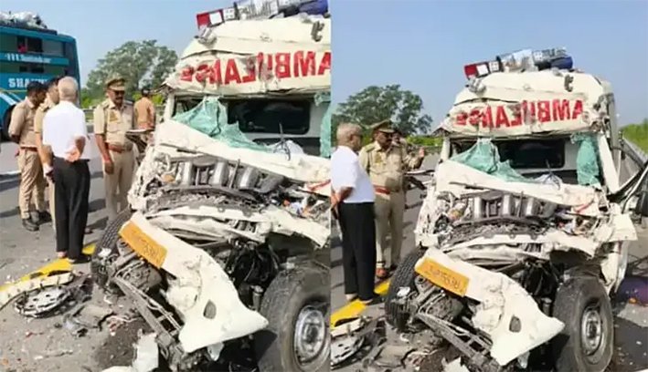 விரைவுச்சாலை விபத்து- தந்தையின் உடலை சுமந்து சென்ற மகன் உட்பட 4 பேர் பலி