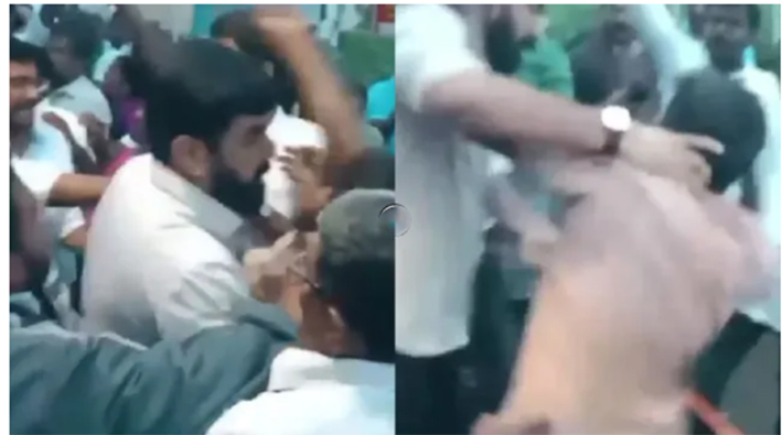 தொண்டரின் கன்னத்தில் அறைந்த அண்ணாமலையின் உதவியாளர்