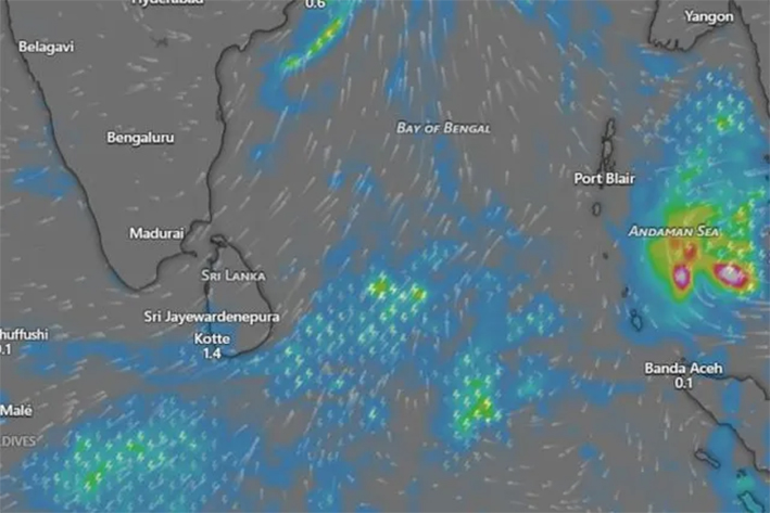 அந்தமான் காற்றழுத்தத் தாழ்வுப் பகுதி ஆந்திரா நோக்கி நகர்வு!