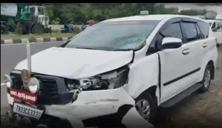 ஈரோடு கலெக்டர் கார் மோதியதில் ஒருவர் பலி..