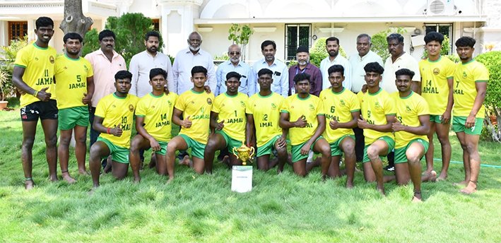 பாரதிதாசன் பல்கலை கபடி போட்டி: திருச்சி ஜமால் முகமது கல்லூரி சாம்பியன்