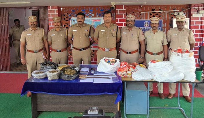 கோவையில் 228 இடங்களில் அதிரடி சோதனை – 14 பேர் கைது, 7.7 கிலோ கஞ்சா பறிமுதல்!