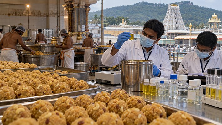 திருப்பதி லட்டு நெய்யில் கலப்படம் செய்ததாகப் புகார்!