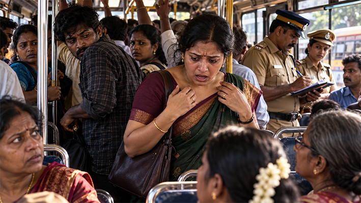 ஓடும் பஸ்சில் பெண்ணிடம் 11 பவுன் நகை திருட்டு – போலீசார் விசாரணை!