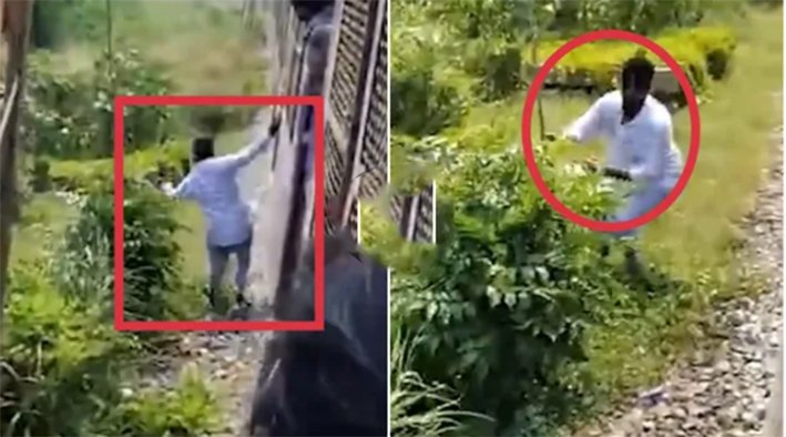 ஓடும் ரயிலில் செல்போன் பறிப்பு.. வாலிபர் தப்பி ஓட்டம்