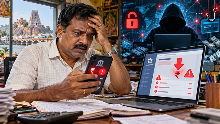 திருச்சியில் வியாபாரியிடம் ஆன்லைனில் ரூ.4.98 லட்சம் மோசடி!