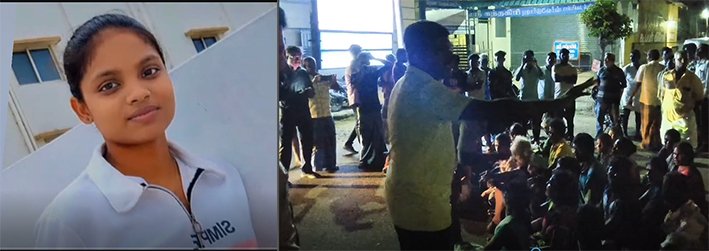 செவிலியர் பயிற்சி மாணவி உயிரிழப்பில் சந்தேகம் – உறவினர்கள் சாலை மறியல்