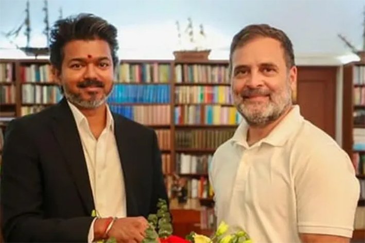 40 நிமிடங்கள் நடந்த முதல்வர் விஜய்-ராகுல் சந்திப்பு