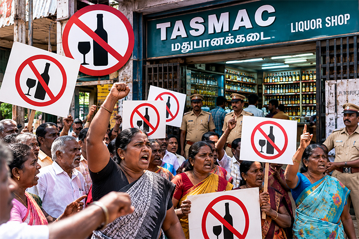செங்குறிச்சியில் மதுபானக்கடை திறக்க பொதுமக்கள் எதிர்ப்பு