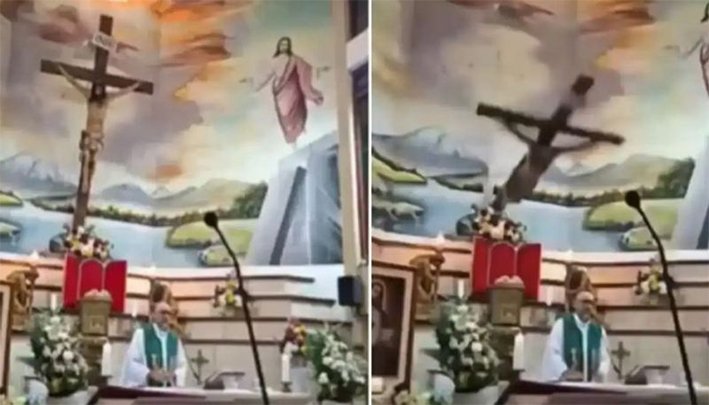 சிலுவை சரிந்து விழுந்து போதகர் உயிரிழப்பு... பரிதாபம்