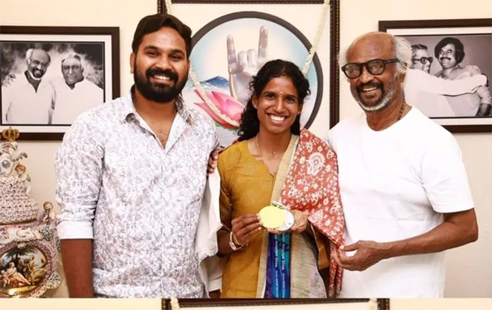 வித்யா ராம்ராஜுக்கு ரஜினி நேரில் வாழ்த்து